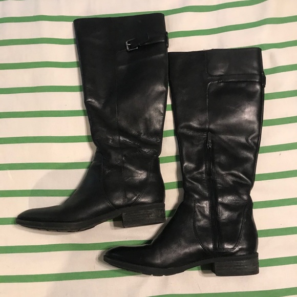 Black leather knee high Sam Edelman boots 8.5 - Picture 3 of 5